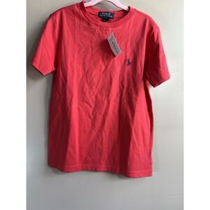 NWT Ralph Lauren Polo Kids Logo T-shirt Short Sleeve Red Size Small (8)